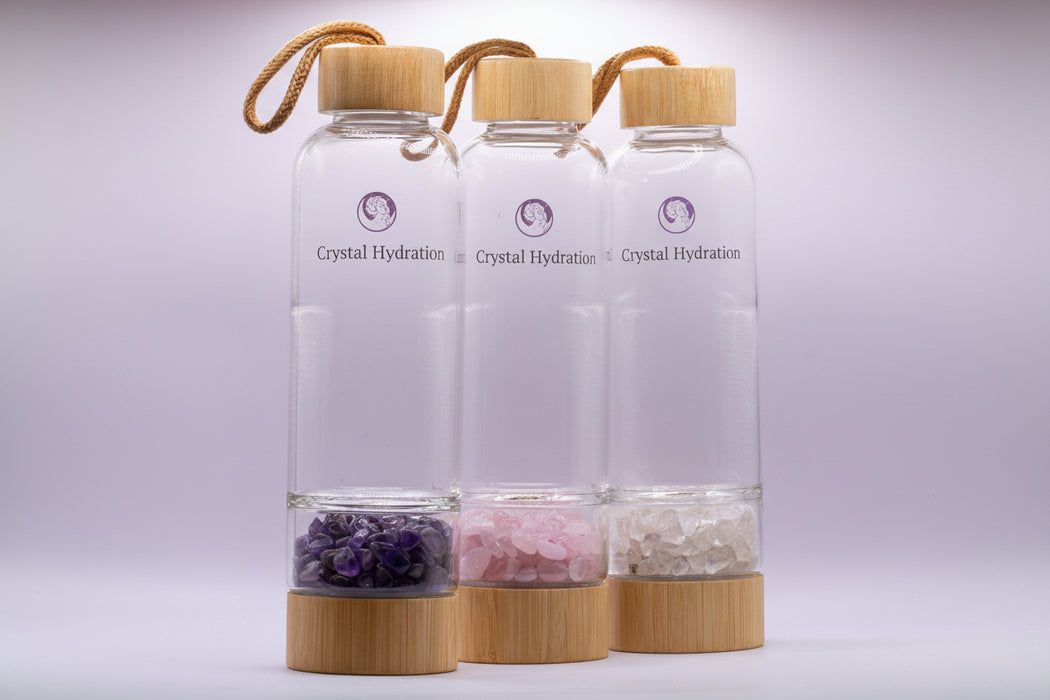 Love Glow - Rosenquarz Trinkflasche