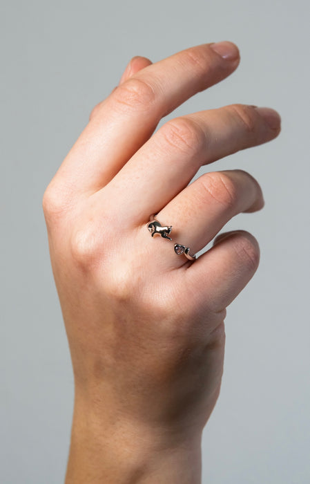 CAT 925 Sterling Silber Ring