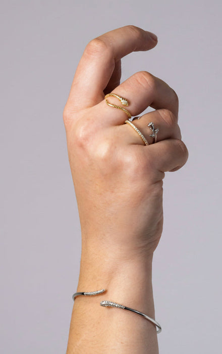 SERPENTINE 925 Sterling Silber Armreif