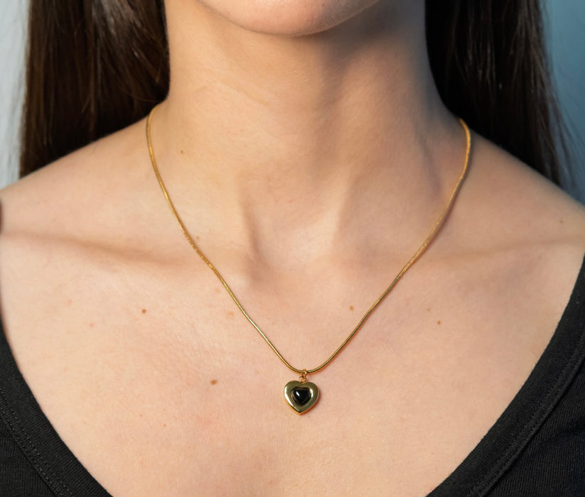 LIORA schwarzer Onyx Kette