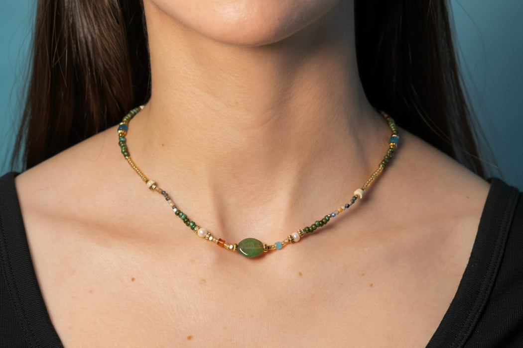 FOREST CROWN Moosachat Kette