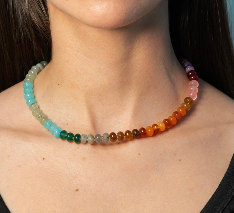 SPIRIT BLOOM Amethyst und Rosenquarz Kette