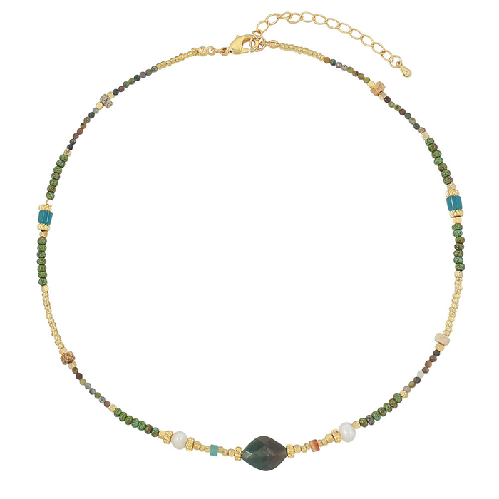 FOREST CROWN Moosachat Kette