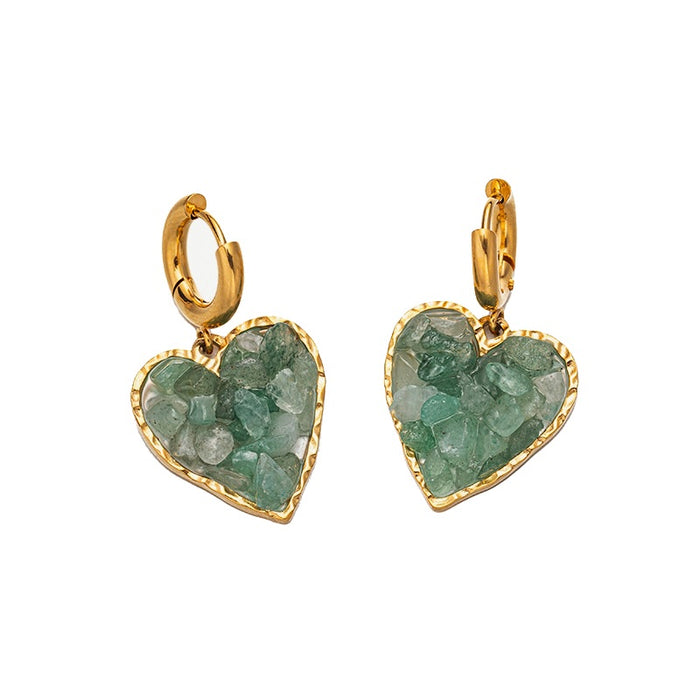 HEART OF GREEN Aventurin Ohrringe