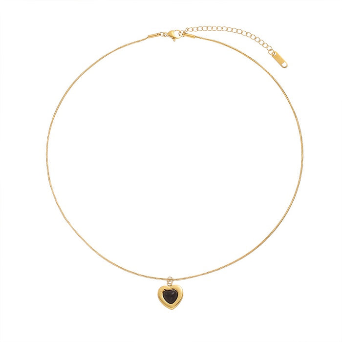 LIORA schwarzer Onyx Kette