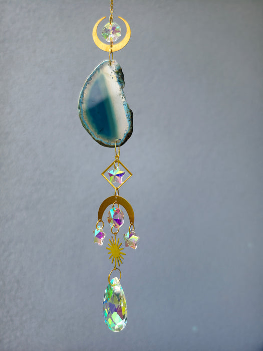 MYSTIC AGATE blauer Achat Sonnenfänger