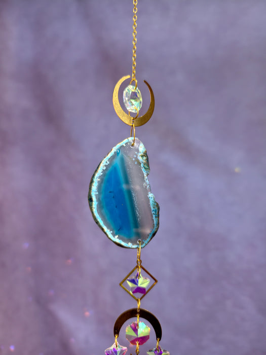 MYSTIC AGATE blauer Achat Sonnenfänger