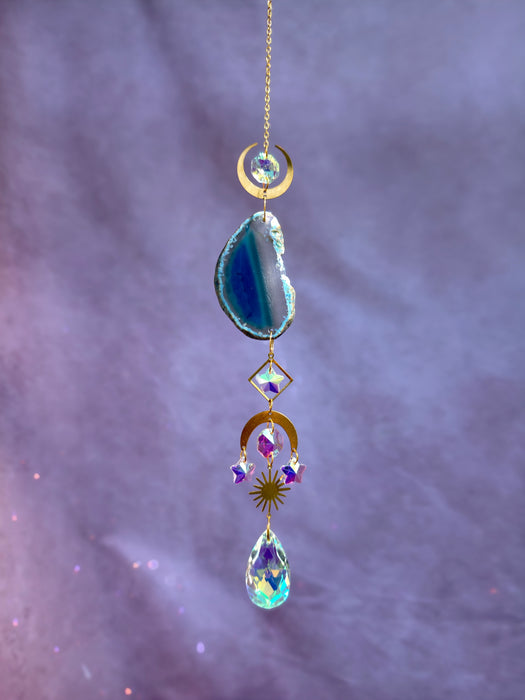 MYSTIC AGATE blauer Achat Sonnenfänger